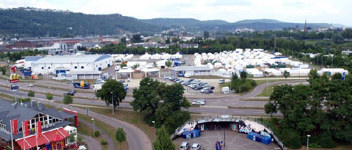 Luftaufnahme des THW Bundesjugendlager 2008 in Trier